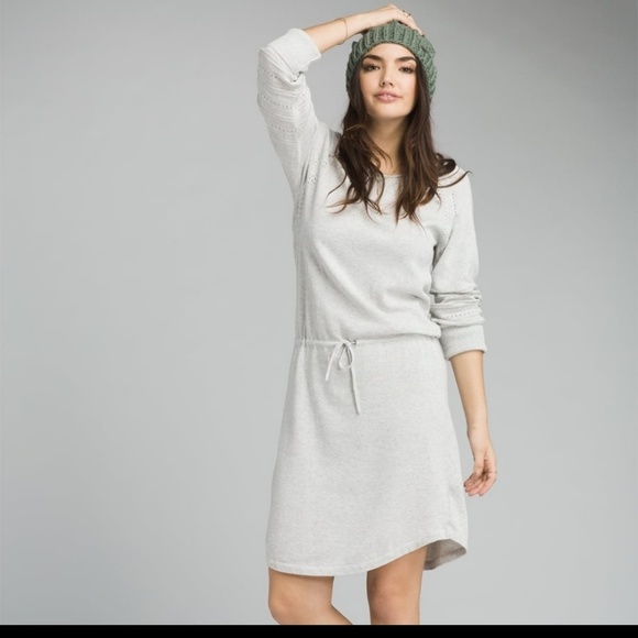 Prana Dresses & Skirts - PrAna Grey Sweater Leigh Dress NWT